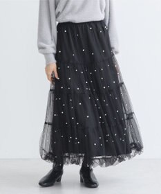 earth music&ecology チュールパールスカート