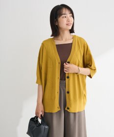 Green Parks 刺繍コードＶネックカーディガン