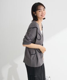 Green Parks 刺繍コードＶネックカーディガン