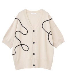 Green Parks 刺繍コードＶネックカーディガン