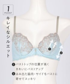 AMPHI ブラジャー パーソナル設計 脇高 背中スムージング A～Gカップまで対応 大きいサイズ 【stylist 4U スタイリストフォーユー】 ブラ BOG313 アンフィ／ワコール