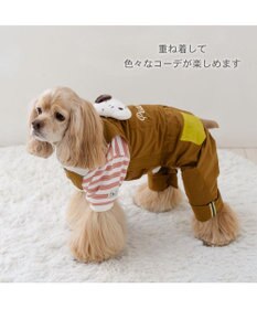 PET PARADISE スヌーピー マスコット付き オーバーオール ブラウン 中型犬 大型犬