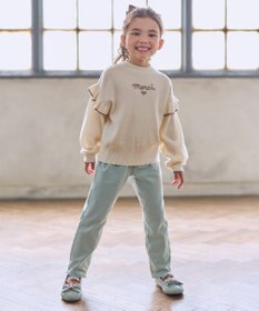 ANY KIDS 肩フリル しあわせタッチニット