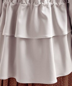 Tiaclasse L 【洗える】バックドロストフリルブルゾン