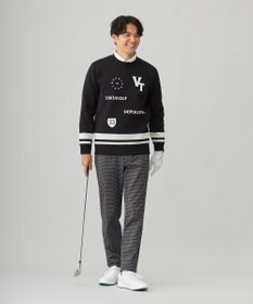 23区GOLF 【MEN】【ウォッシャブル】グラフィックダブルジャガードニット