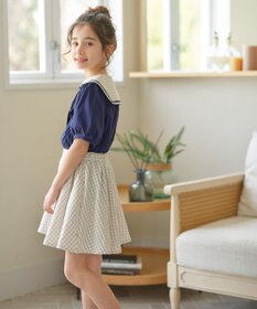 組曲 KIDS 【110-140㎝】フレアーギンガム ショートパンツ