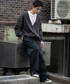 WEGO 別注RED　KAPタックワイドチノパンツ