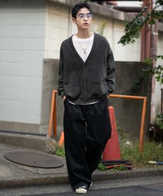 WEGO 別注RED　KAPタックワイドチノパンツ
