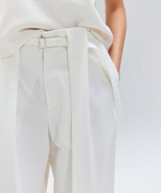 BEIGE， 【セットアップ対応・洗える・Precious 10月号掲載】ZEPHYR / ウールライクタックベルトワイドパンツ