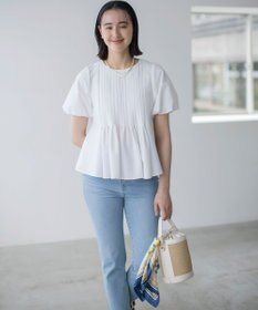 組曲 S ドビーストライプピンタック ブラウス