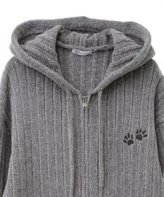 CRAFT STANDARD BOUTIQUE アニマル刺繍ニットZIPパーカー