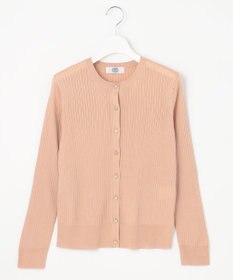 J.PRESS LADIES 【洗える・イージーケア】 SYNTHETIC BASIC ワイドリブ クルーネック カーディガン