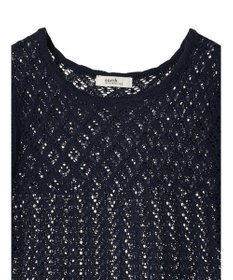 earth music&ecology 裾レース透かしニットプルオーバー