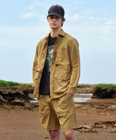 JOSEPH ABBOUD MOUNTAIN 【軽量/ストレッチ/ECO撥水】ライトワッシャーストレッチ アウトドアイージー ショーツ ベージュ系