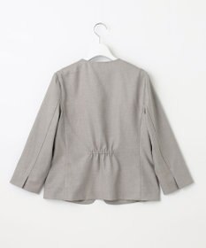 J.PRESS LADIES 【セットアップ対応・洗える・UVケア・速乾】 OXIJEWELストレッチ ノーカラー ジャケット