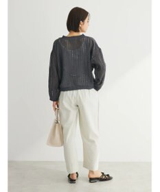 Green Parks インド綿　レース編みカーディガン