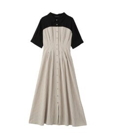 YECCA VECCA ハーフスリーブベアドッキングワンピース