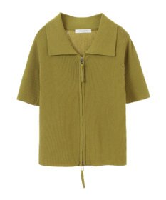 Green Parks ５分袖衿付きＺｉｐプルオーバー