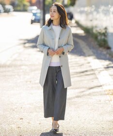 J.PRESS LADIES S 【洗える】セルロースシャンブレー ワイド パンツ