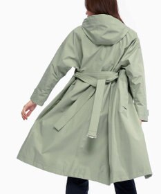 AIGLE 防風 撥水 透湿 GORE-TEX ゴアテックス 2レイヤー フーデッド ベルベッドロングトレンチコート