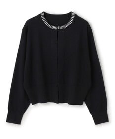 UNFILO ネックビジュー カーディガン