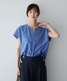 YECCA VECCA 【マシンウォッシャブル】サラサラスキッパーブラウス