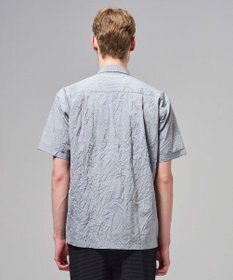 JOSEPH HOMME 【新素材】ランダムプリーツワッシャー　レギュラーカラー半袖シャツ