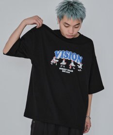 WEGO 【ユニセックス着用ITEM/MLサイズ展開】別注VISIONゴーストスケーターグラフィックT（SS）