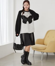 WEGO フラッフィーグラフィックBIGニットプルオーバー