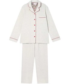 une nana cool 【綿混】ソフトコットンリブ 長袖開襟パジャマ MADE WITH LIBERTY FABRIC