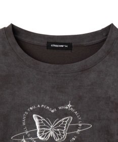 WEGO メタリックバタフライサークルロゴT