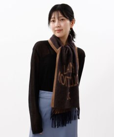 AURORA 【 LANVIN COLLECTION（ランバン コレクション） 】カシミヤ100%ジャカードマフラー(WASH)
