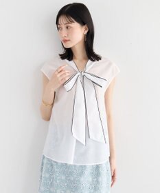 YECCA VECCA シアーボウタイブラウス