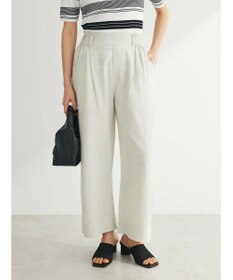 Green Parks インド 綿麻フロントタックパンツ