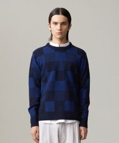 J.PRESS MEN 【Cash Lamb’s Wool】クレイジーパターンニット / クルー
