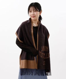 AURORA 【 LANVIN COLLECTION（ランバン コレクション） 】カシミヤ100%ジャカードマフラー(WASH)