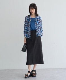 YECCA VECCA [2SET]キャミ付きシアージオメ柄シャツ