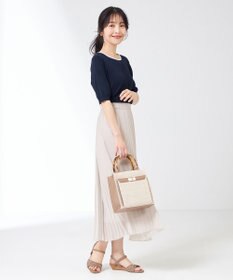 ANY SIS 【洗える】メタルポイント配色 ニット