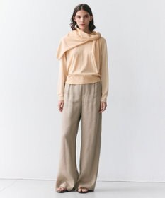 BEIGE， JULIE / コットンシルク 異素材プルオーバーニット