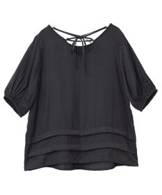 CRAFT STANDARD BOUTIQUE バックレースアップバルーンスリーブブラウス