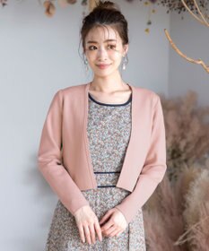 Tiaclasse L 【新色追加・洗える】ストレートショートニットボレロ