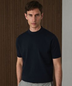 GOTAIRIKU 綿とポリのいいとこどり【洗濯機可】テーラード DRESS BIZ ニットTシャツ