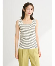 Green Parks ノースリーブスクエアニットプルオーバー