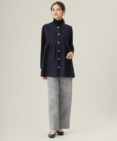 自由区 L 【洗える】シルクウールリブタートルネック ニット