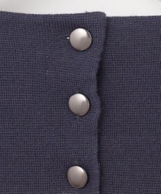 自由区 L 【セットアップ対応・洗える】ウールミラノボーダーチュニック丈 ニット