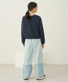 earth music&ecology ＳＥＴ２点レースロゴプルオーバー＋チュールワンピ