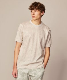 JOSEPH ABBOUD 【リネン素材/清涼感/吸水速乾】リネン天竺ボーダー Ｔシャツ