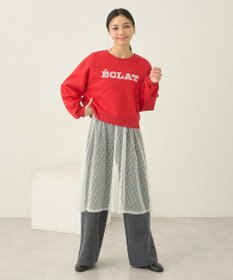 earth music&ecology ＳＥＴ２点レースロゴプルオーバー＋チュールワンピ