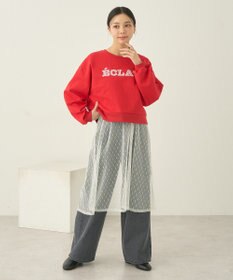 earth music&ecology ＳＥＴ２点レースロゴプルオーバー＋チュールワンピ