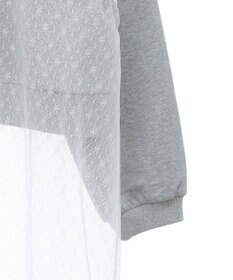 earth music&ecology ＳＥＴ２点レースロゴプルオーバー＋チュールワンピ